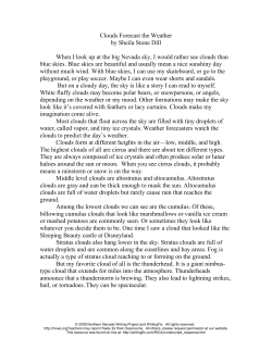 Clouds Forecast the Weather by Sheila Stone Dill