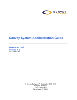 Convey Systems Administration Guide