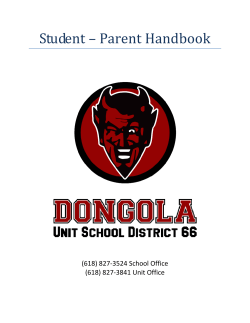Student &ndash; Parent Handbook