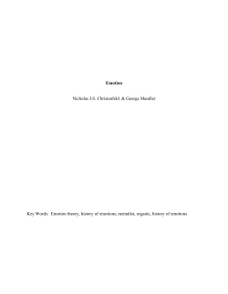 Emotion New Chapter Revised - Division of Social Sciences