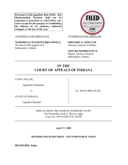Ciara Miller v. State of Indiana