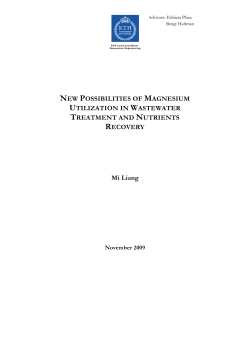 use of magnesium and manganese compounds in wastewater