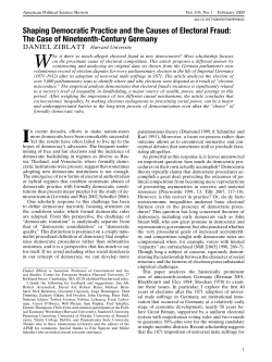 Shaping Democratic Practice and the Causes of Electoral Fraud