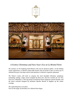A Festive Christmas and New Year`s Eve at Le Bristol Paris
