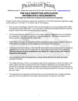 Presale Inspection Application