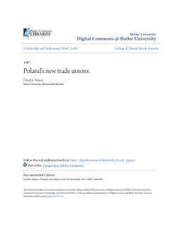 Poland`s new trade unions - Digital Commons @ Butler University