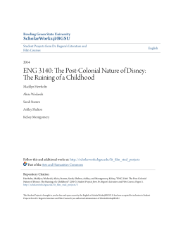 The Post-Colonial Nature of Disney: The Ruining of a Childhood