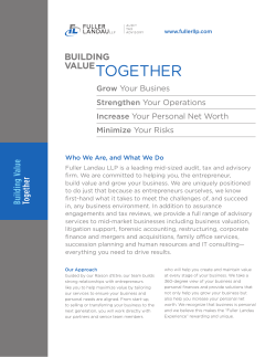 the Fuller Landau brochure