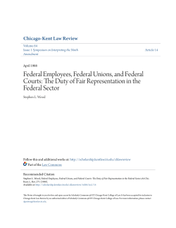 The Duty of Fair Representation in the Federal Sector