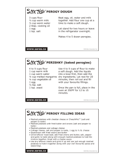 baked perogies - SARAS.CA | World Famous Perogy and Pastry