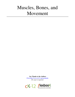 Muscles, Bones, and Movement - CK