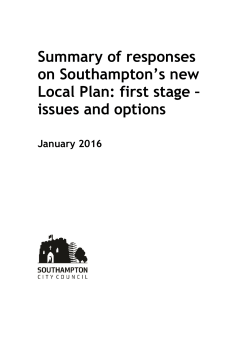 Summary of responses on Southampton`s new Local Plan: first stage