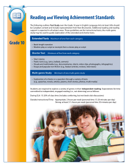 Reading Standards End of 10