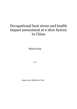 Occupational heat stress and health impact assessment at a shoe
