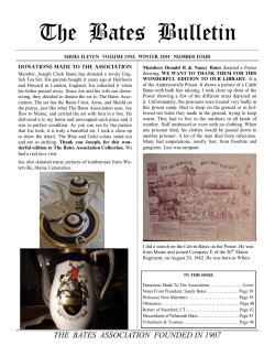 The Bates Bulletin - The Bates Association