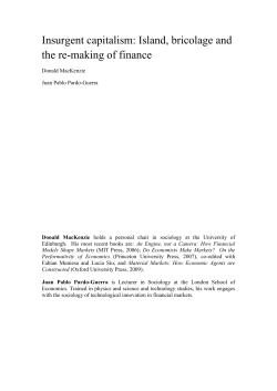 Insurgent capitalism: Island, bricolage and the re