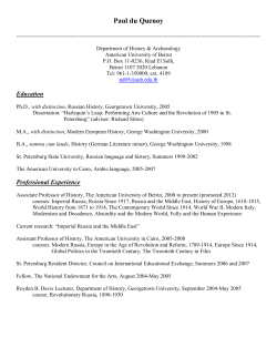 Paul du Quenoy - American University of Beirut