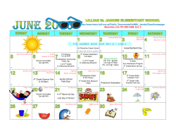 June Calendar - Town of Hull
