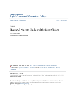 (Review) Meccan Trade and the Rise of Islam