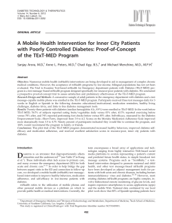 A Mobile Health Intervention for Inner City Patients with Poorly