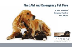 First Aid and Emergency Pet Care - vmsg