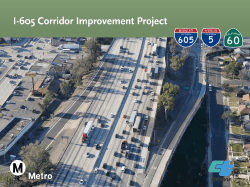 I-605 Corridor Improvement Project (I-105 to I-10) Street and