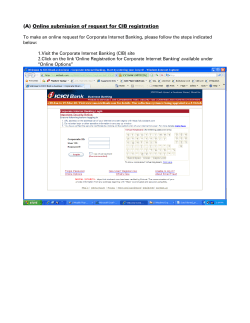 (A) Online submission of request for CIB registration