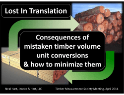 Lost In Translation - Timber Measurement Society