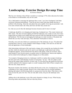 Landscaping: Exterior Design Revamp Time