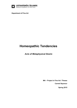 Homeopathic Tendencies