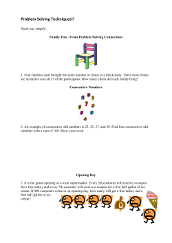 Problem Solving Techniques!!