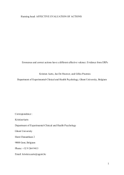 Erroneous and correct actions have a different affective valence