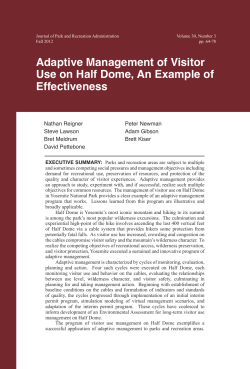 Adaptive Management of Visitor Use on Half Dome, An Example of