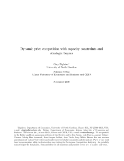 Dynamic price competition with capacity constraints and strategic