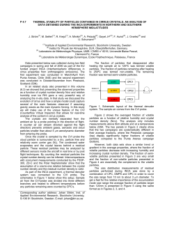 P 4.7 THERMAL STABILITY OF PARTICLES CONTAINED IN