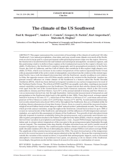 The climate of the US Southwest