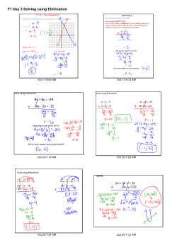 F1 Day 3 Solving using Elimination