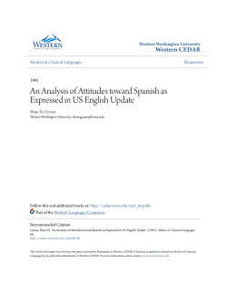 An Analysis of Attitudes toward Spanish as