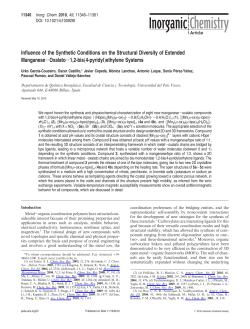 Influence of the Synthetic Conditions on the Structural Diversity of