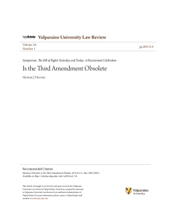Is the Third Amendment Obsolete - ValpoScholar