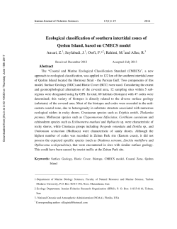 Ecological classification of southern intertidal zones of Qeshm Island