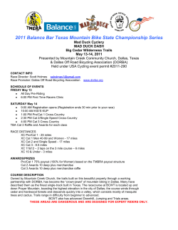 2011 Balance Bar Texas Mountain Bike State