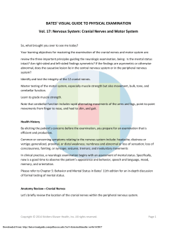 Cranial Nerves and Motor System