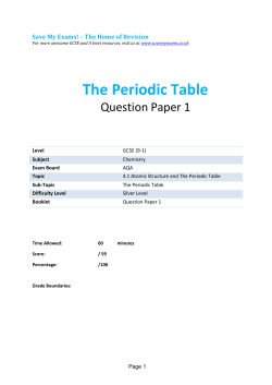 The Periodic Table