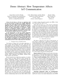 Demo Abstract: How Temperature Affects IoT - SODA