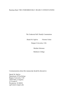 THE UNDESIRED SELF - rci.rutgers.edu