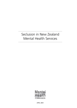 Seclusion in New Zealand Mental Health Services