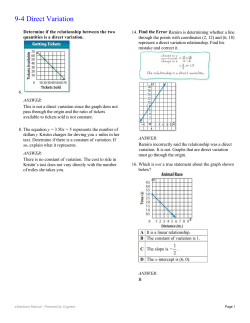 Lesson 9.4 Even Answers