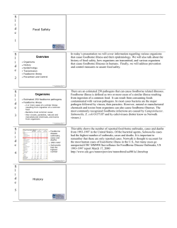 Food Safety - The Center for Food Security and Public Health