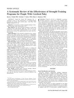 A Systematic Review of the Effectiveness of Strength